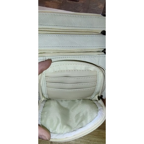 Maze Exclusive Cream Genuine Leather Mini Organization Crossbody - NEW - Picture 7 of 9